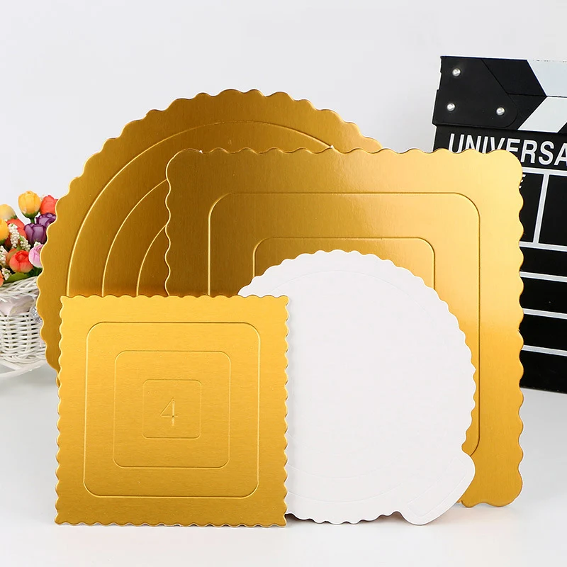 
Recycled Paper 10 12mm Base Drums Mdf Square Round Silver Rounds Gold 4 6 8 10 12 14 16 Inch Cake Base Boards 