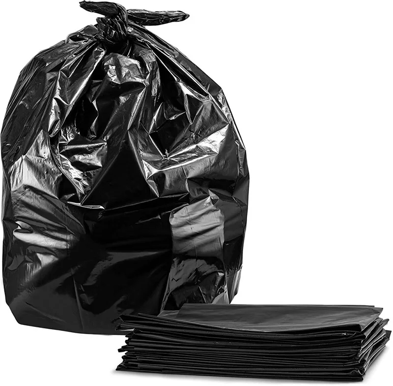 Disposable33 42 45 55 60gallon contractor black 3mil industrial construction plastic pe recycled trash bags
