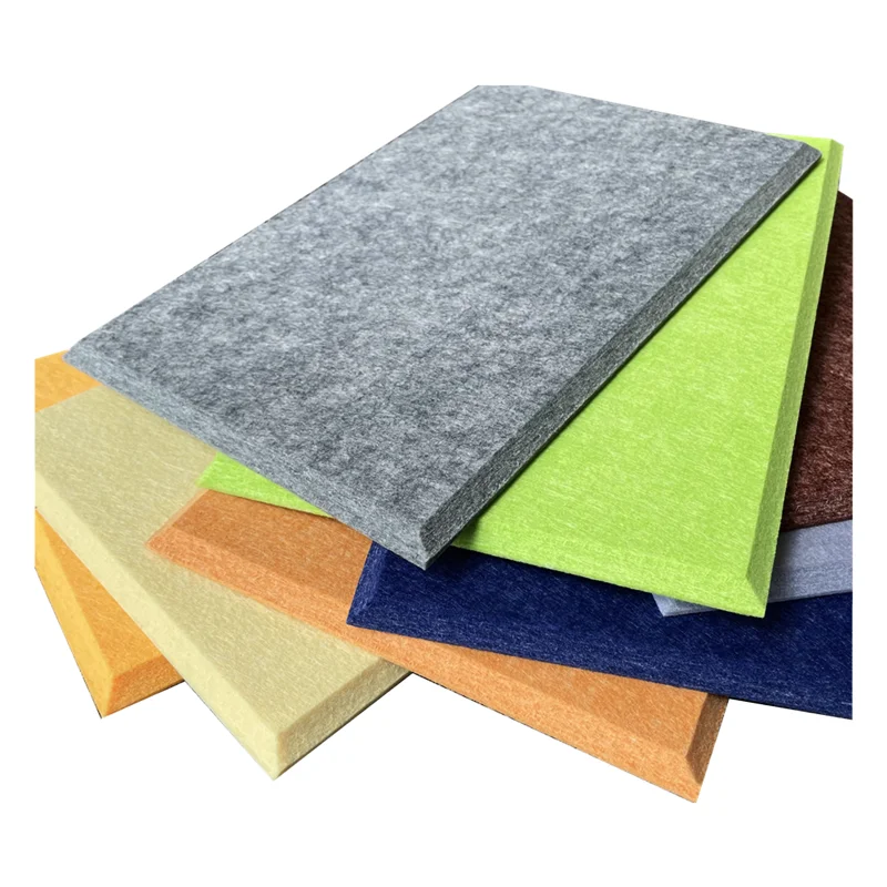 Acoustic Panel Anti Sound Board 3d Acoustic Wall Panel 100% polyester acoustic soundproof Black decorative PET felt panel