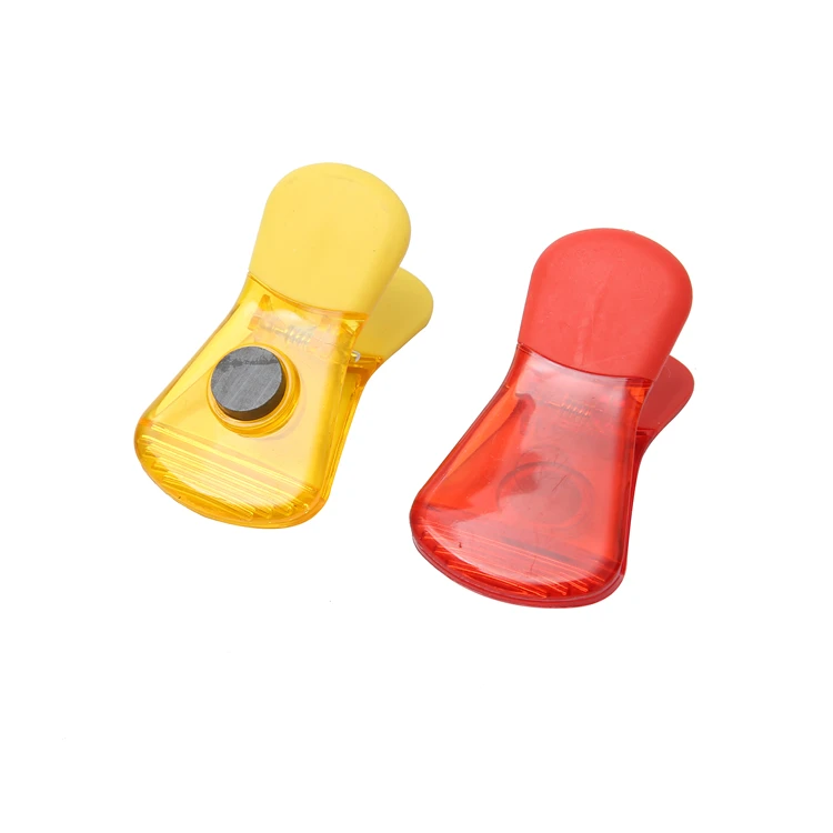Custom Colorful Plastic Clip Snack Food  Refrigerator Magnets Fridge Magnetic Chip Clip Memo Clip