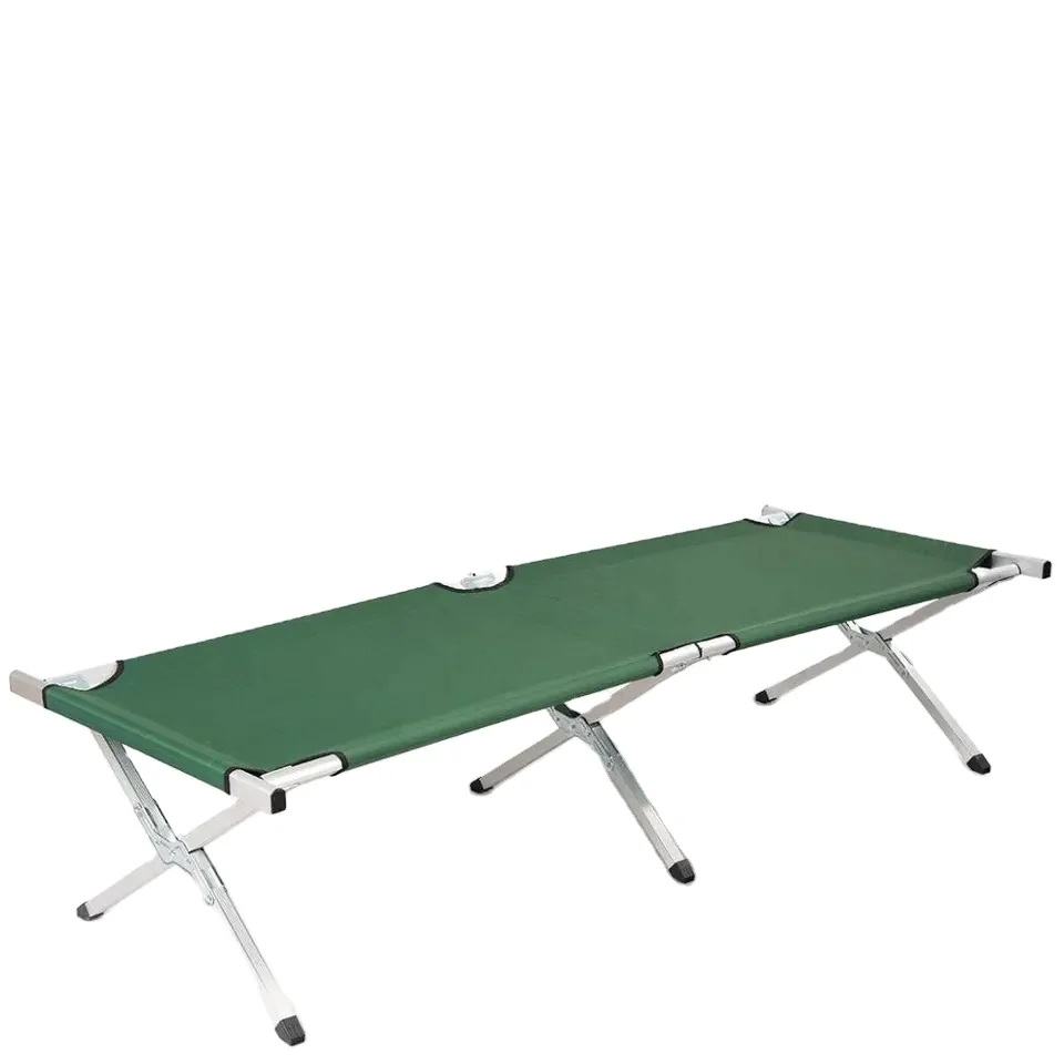 Portable OEM Aluminum Outdoor Oxford Sleeping Camping Bed Foldable Adjustable Folding Cot