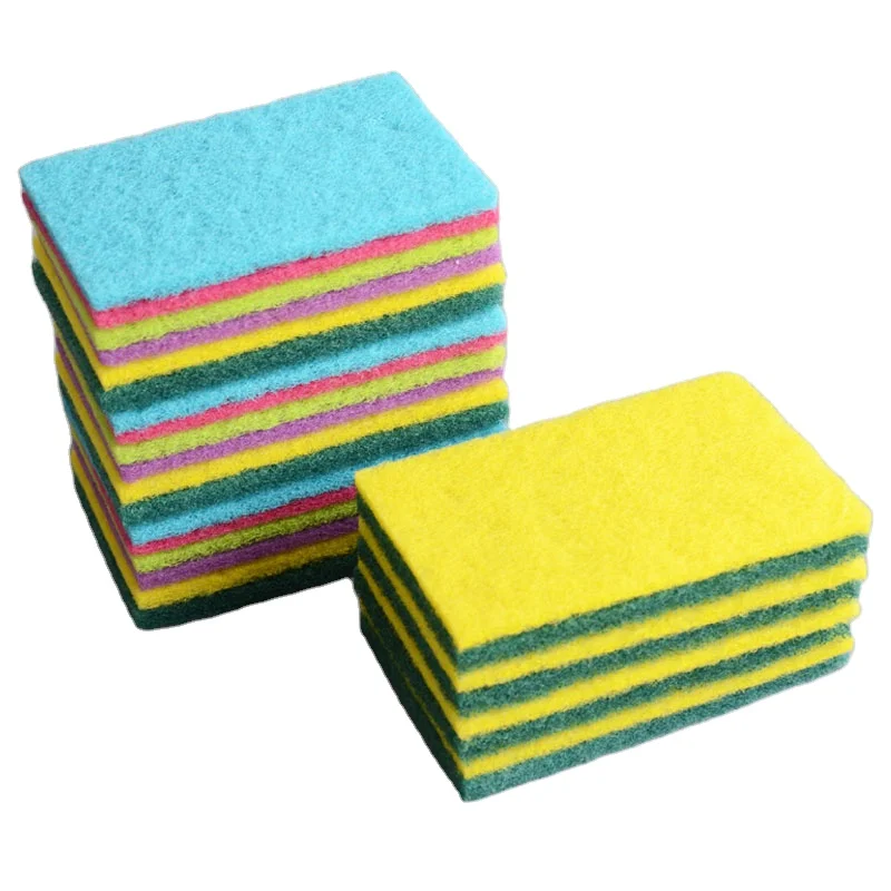 Multifunctional cleaning sponge  sponge scouring pads sustainable  wholesale cleaning products oem scouring pad in ro