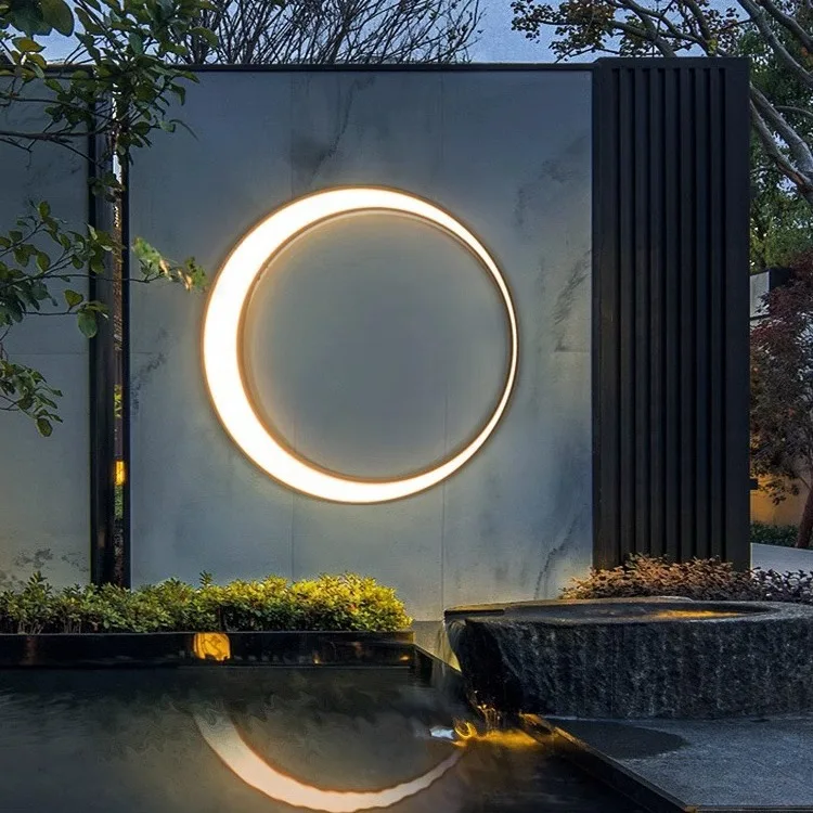 Modern Outdoor Wall Light Garden Porch Waterproof Warm Light LED Wall Lamp Decorative