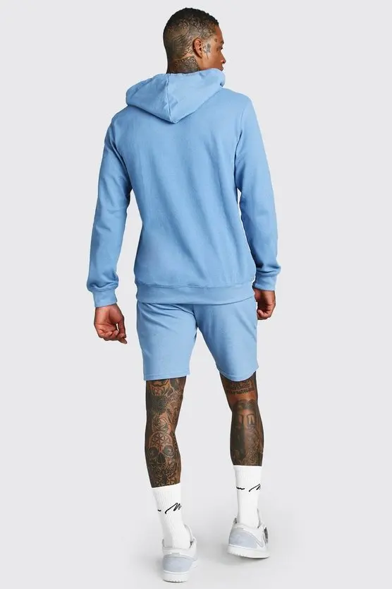 
plain cotton sweat suits wholesale Sportswear Man 2PCS SHORT SET 