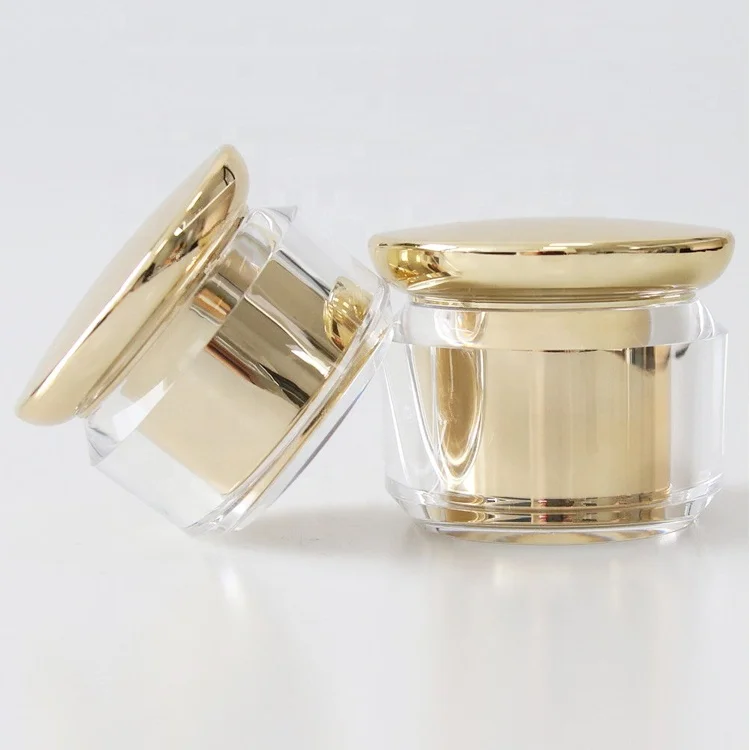Plastic Skin Care Cream Jars Luxury Mushroom Acrylic Cosmetic Packaging Jar IN STOCK