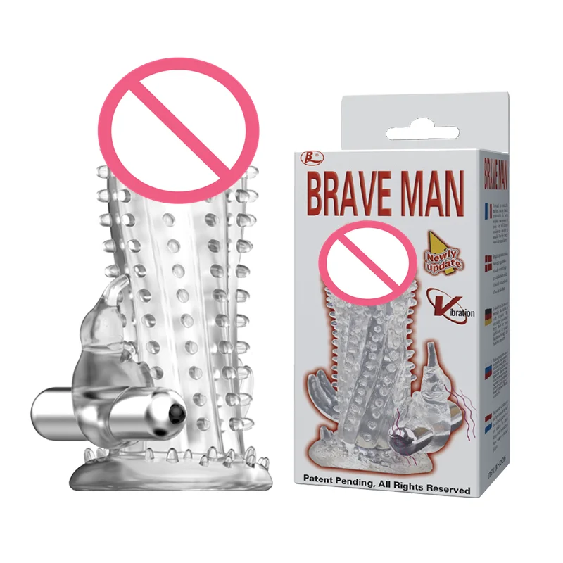 The New Style Penis Sleeve Reusable Dotted Condom Sexual Delayer Adult Sex Toy for Men