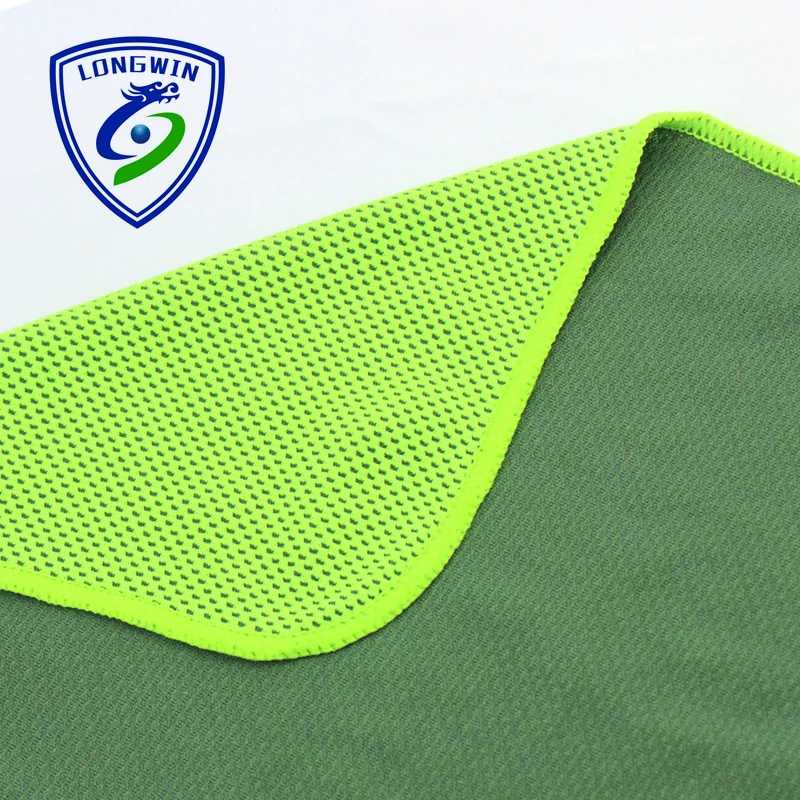 sports towels material two color look wicking finished cheap price 100 polyester honeycomb knitted mesh fabric