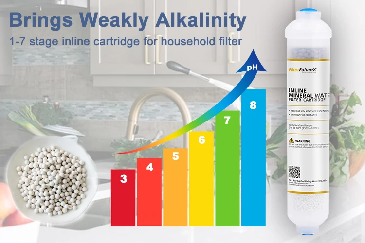 10 Inch Home Alkaline Mineral Cartridge Bio Ceramic Balls Water Filter Mineral Cartridge