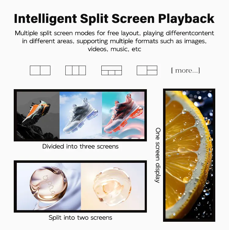 High-Definition Smart Signage Android бар дисплей с USB Ad экран LCD