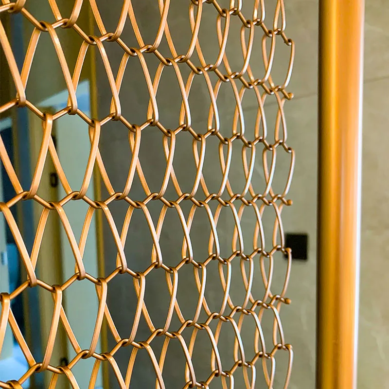 Metal decoration mesh black warrior internet celebrity hotel club curtain wall stainless steel partition light luxury custom