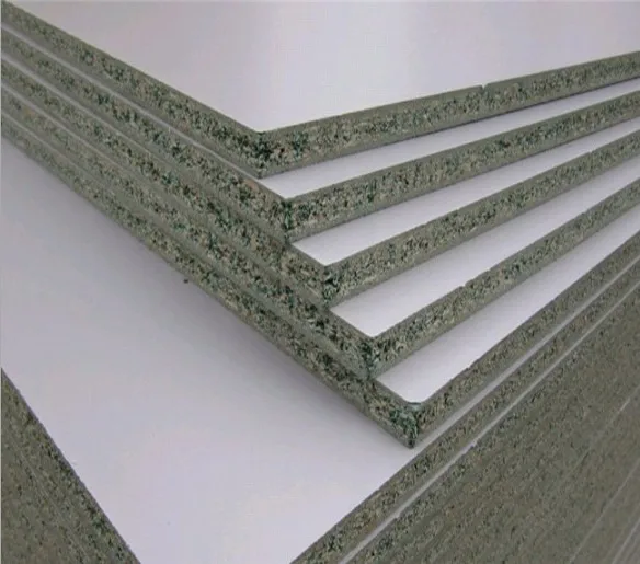 MFC white melamine laminated green core HMR waterproof particle board chipboard sheets