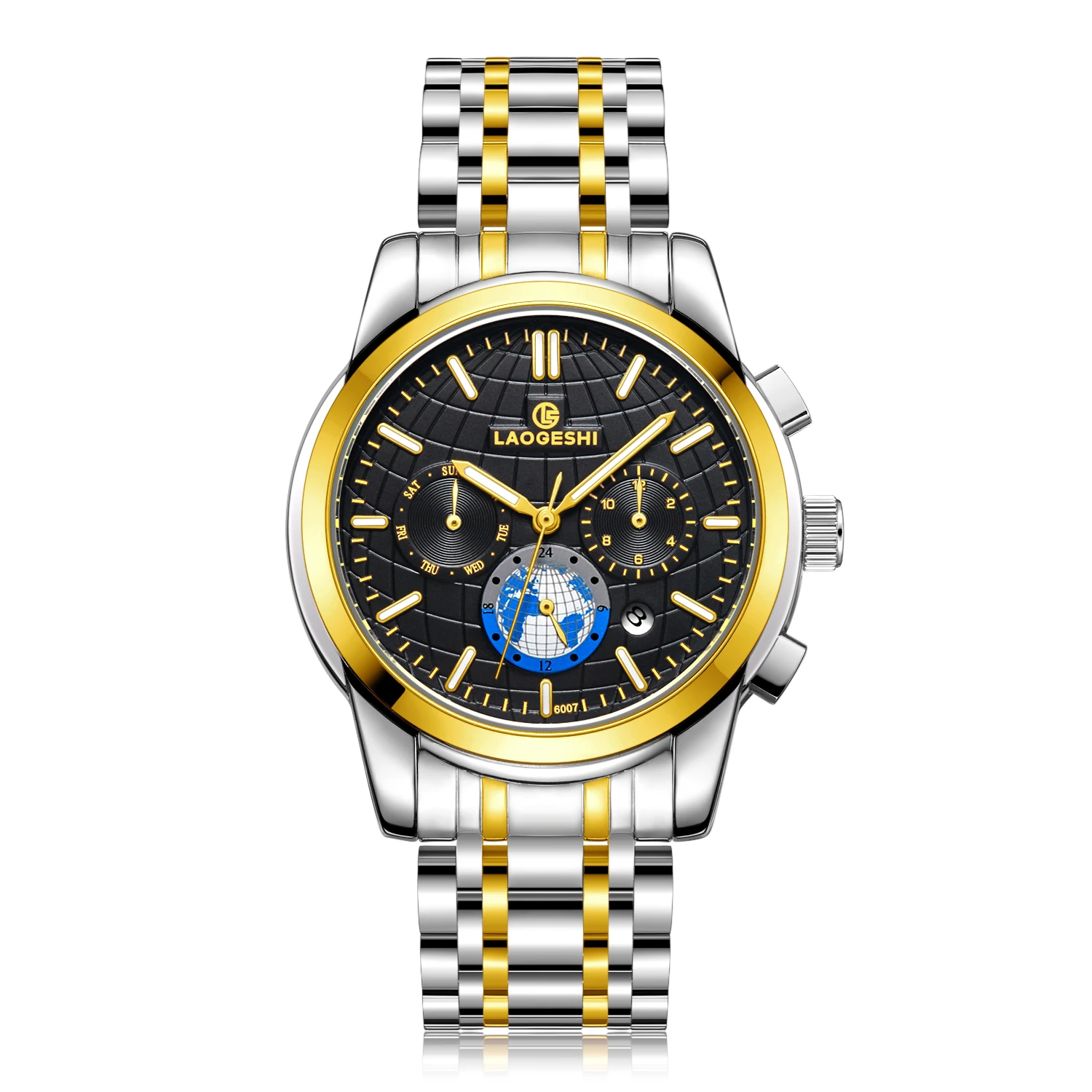 Custom Half gold Luminous dial Luxury watches for men Day/Date automatic mechanical watches water resistant from factory