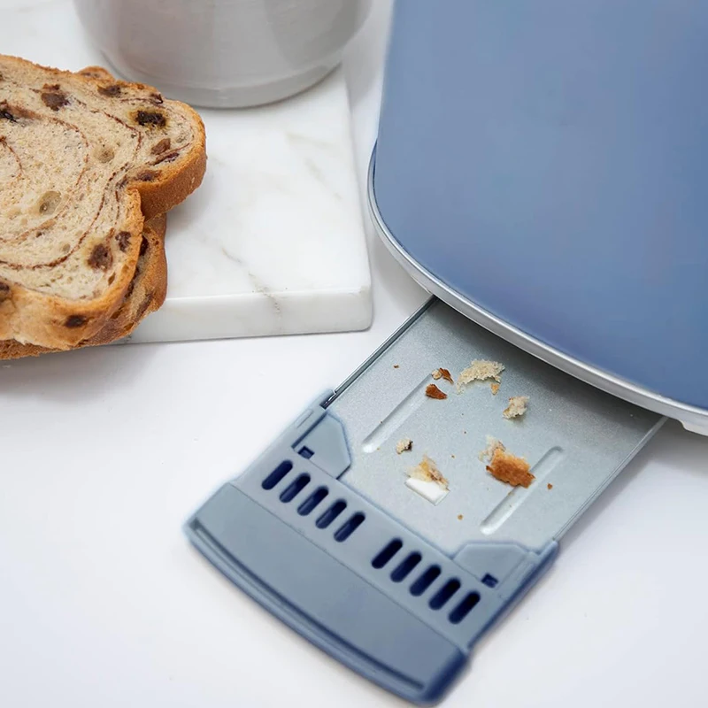 Compact and Portable Anti-slip Rubber Feet 1.7L Electric Tea Kettles and 4 Slices Toaster Stainless Steel Toaster and Kettle Set