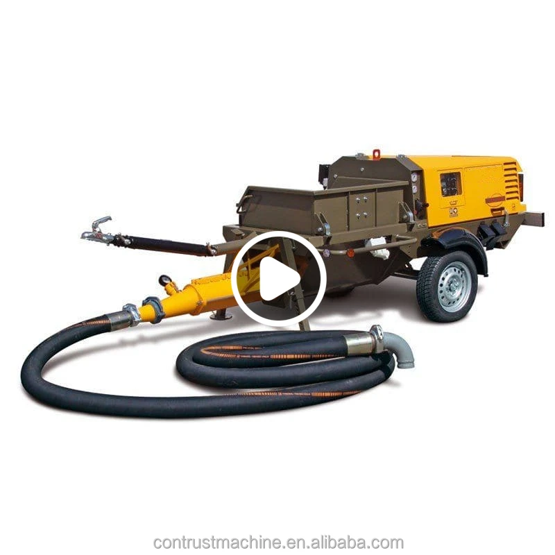 High quality 10-90 M3 capacity mobile concrete trailer pump for sale
