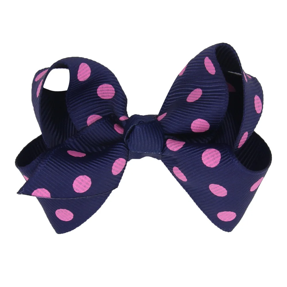 Wholesale hot selling baby Girls hair accessories cute Hair Clip Wave point 7.5cm  Hair Bow clips
