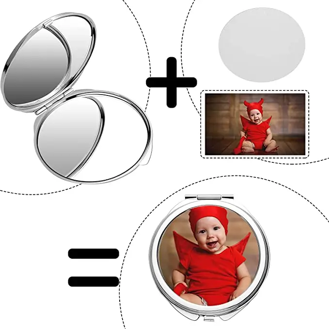 Custom Makeup Mirror Multi-shape Fashion DIY Sublimation Compact Mirror