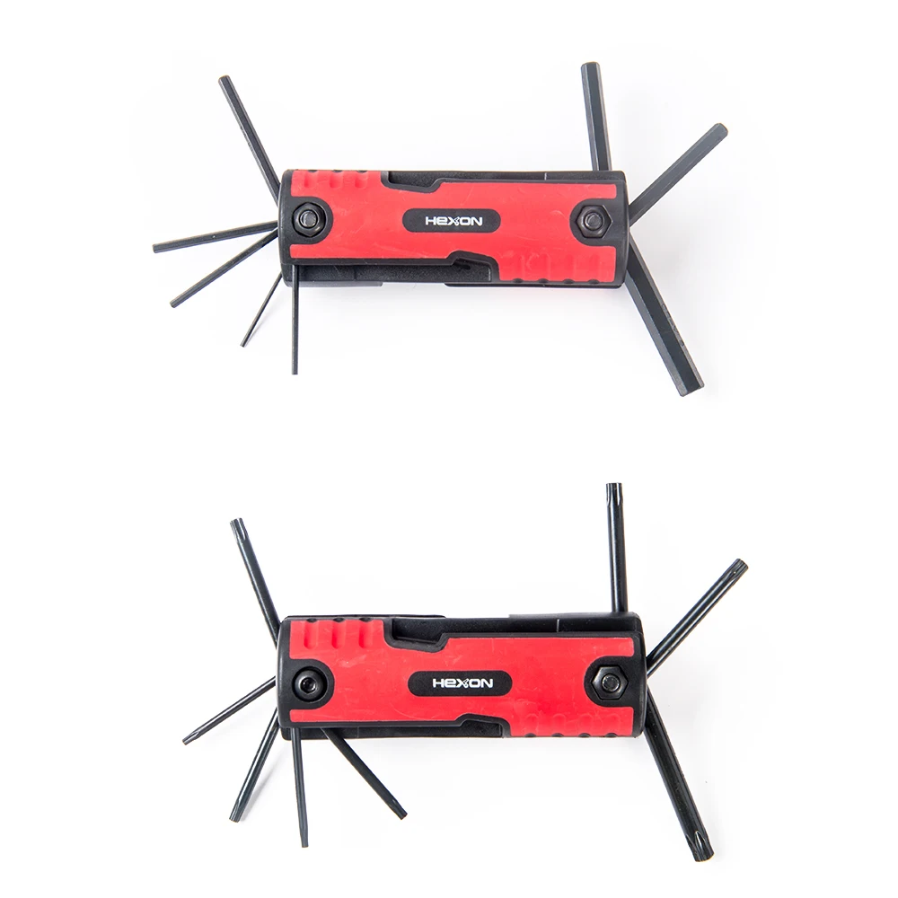 All kinds of multi bike bicycle repair hand tool kit black finish folding locking star torx allen hexagon hex key wrench set