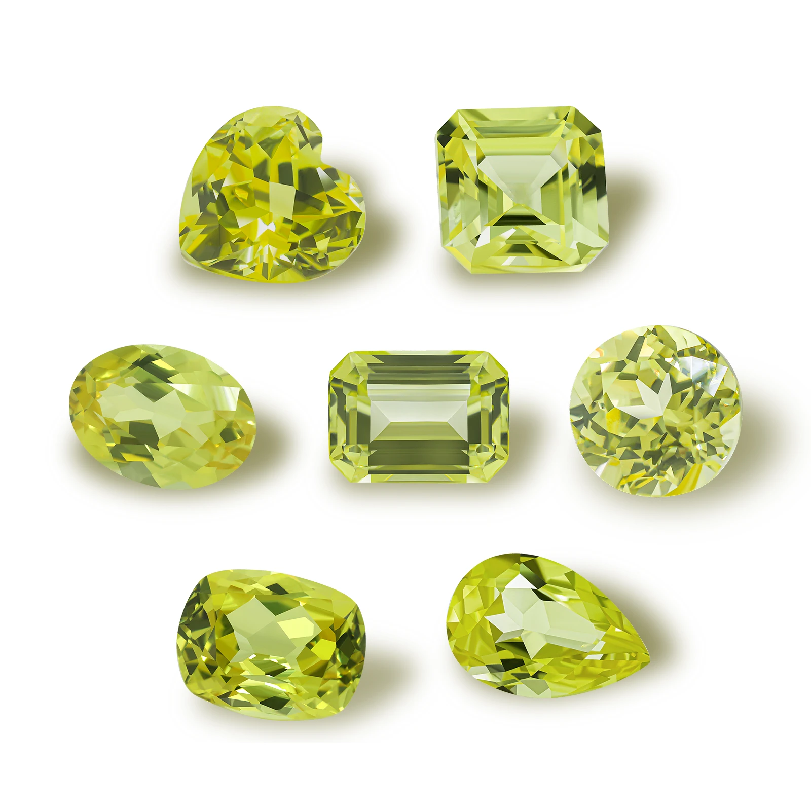 Synthetic Lab Grown Gemstones Hydrothermal Yellow Sapphire Fancy Shape Yellow Sapphire Stone for Jewelry Making