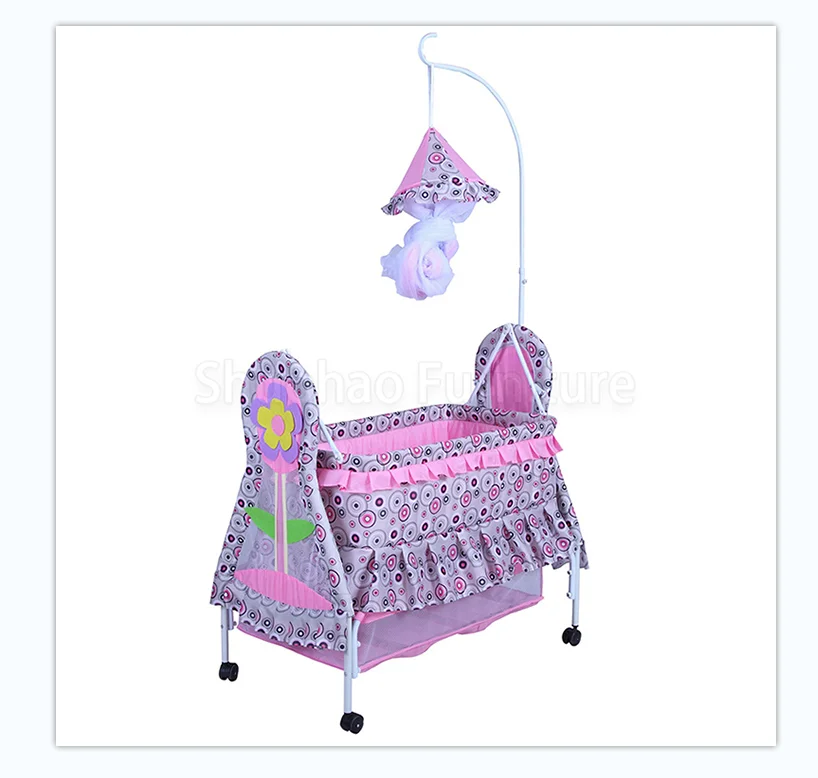Castle Princess Baby Cribs Baby Swing Bed Bassinet Infant Cradle For Newborn Girl