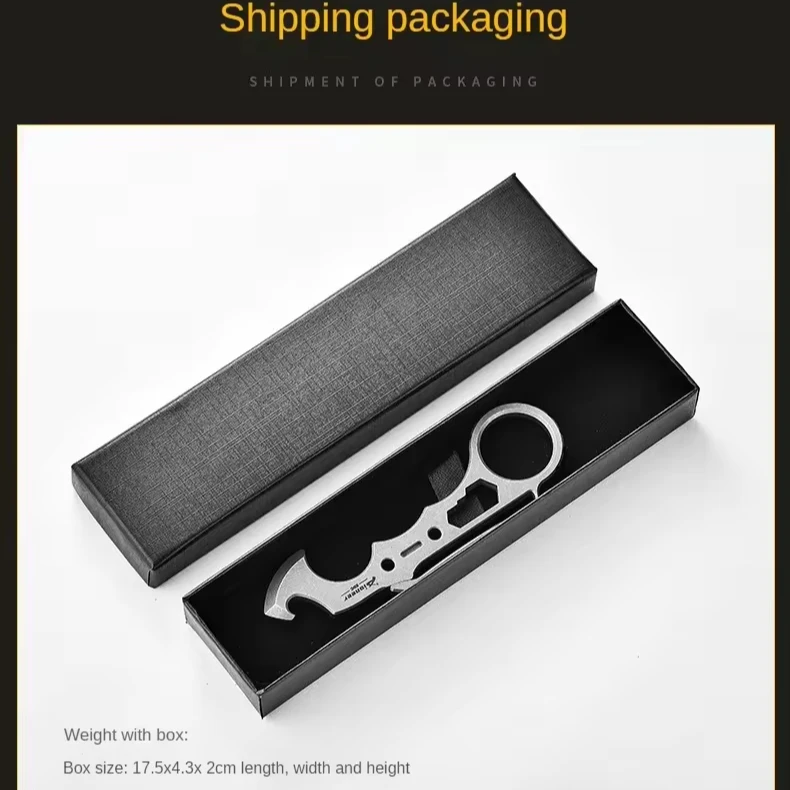 2024 edc titanium alloy crowbar Multifunctional metal pry bar Hexagonal wrench Bottle opener Trendy play pocket tool pry bar