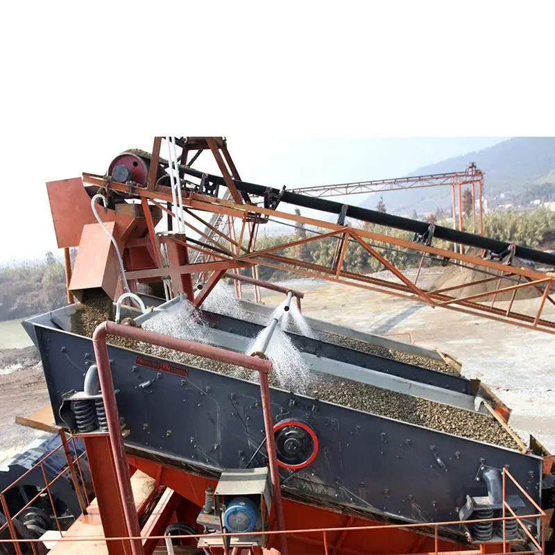 Fine Sand Stone Vibrating Screen Feeding In Guinea