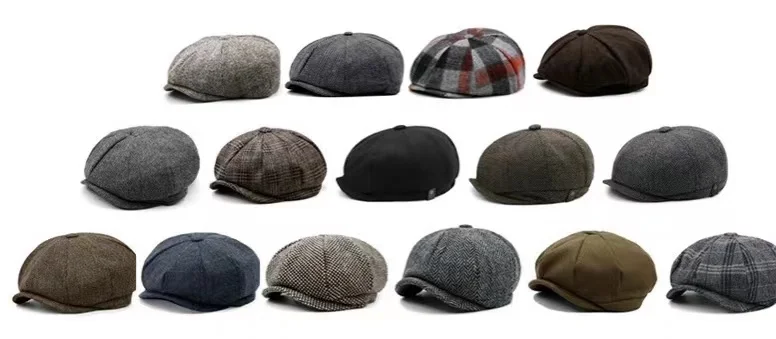 2022 New Hot-selling Products High-quality Fashionable Polyester Flat Caps Ivy Hat Cap