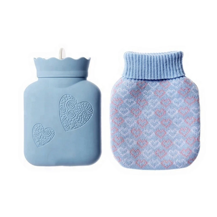 Hot Waterproof cute Cat Hot Water Bag Great for Hot Compress and Heat Therapy Pink Microwavable Silicone Soft with Cotton Cover