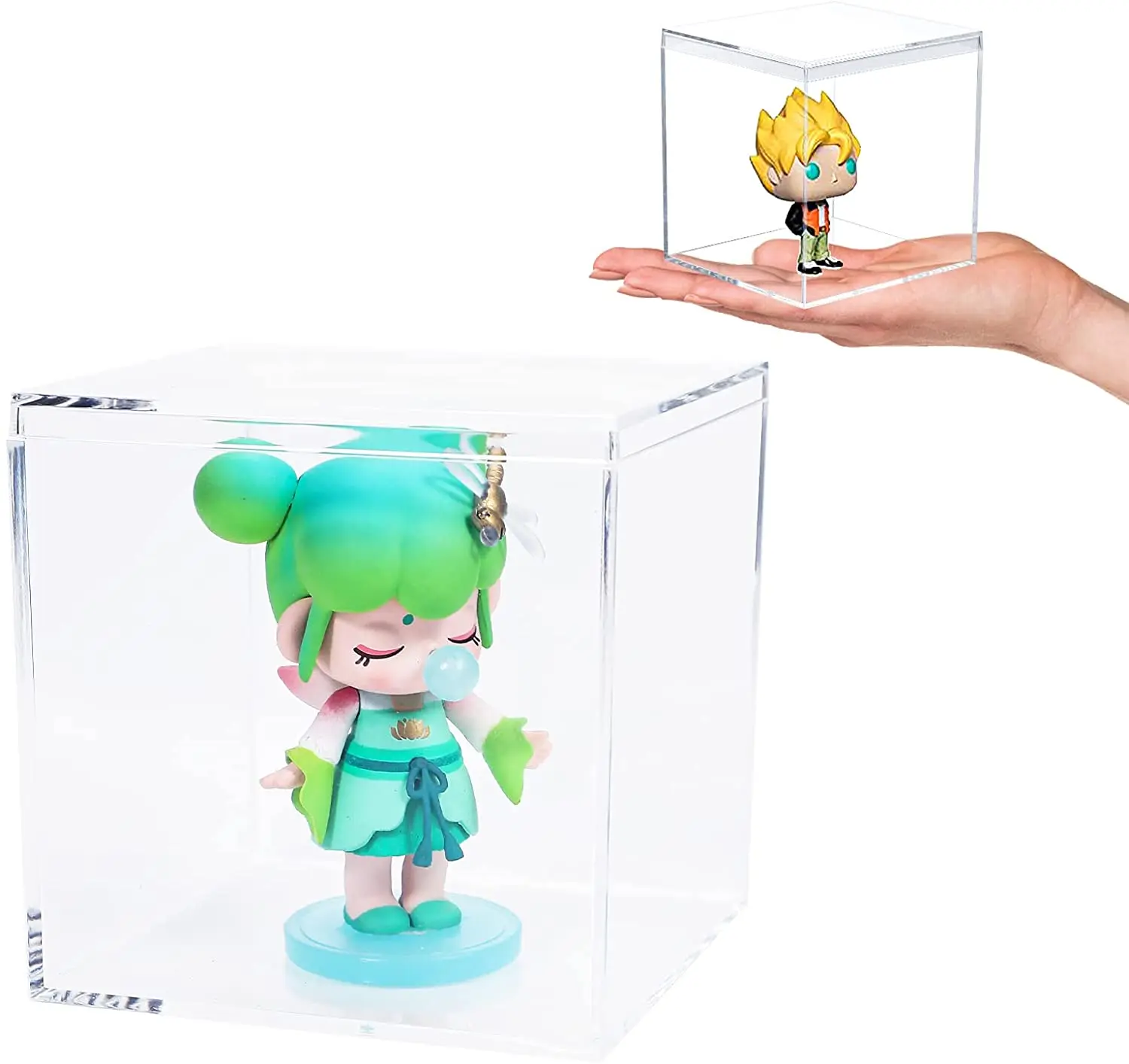 CUSTOM Acrylic transparent plastic square cube,small acrylic box with lid, candy ball and small jewelry storage