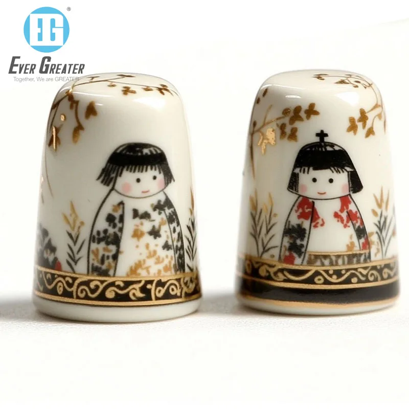 High quality design exclusive ceramic thimbles customized national city tourism ceramic thimbles