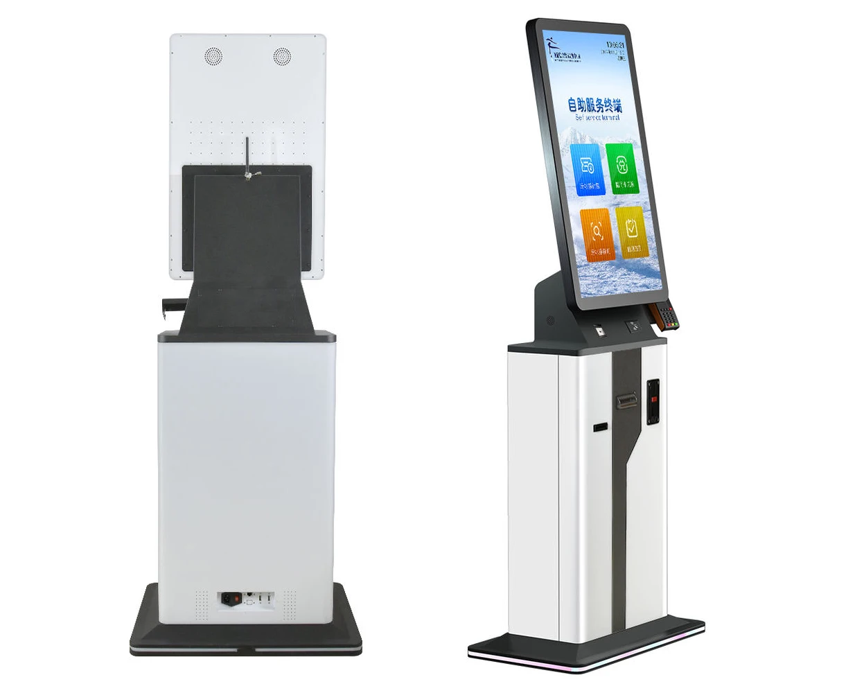 Crtly Vertical floor stand 21.5 23.8 27 inch interactive PCAP touch screen all-in-one self service restaurant payment kiosk