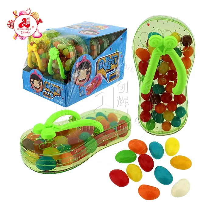 Delicious jelly beans slipper and flip flops shaped toy candy