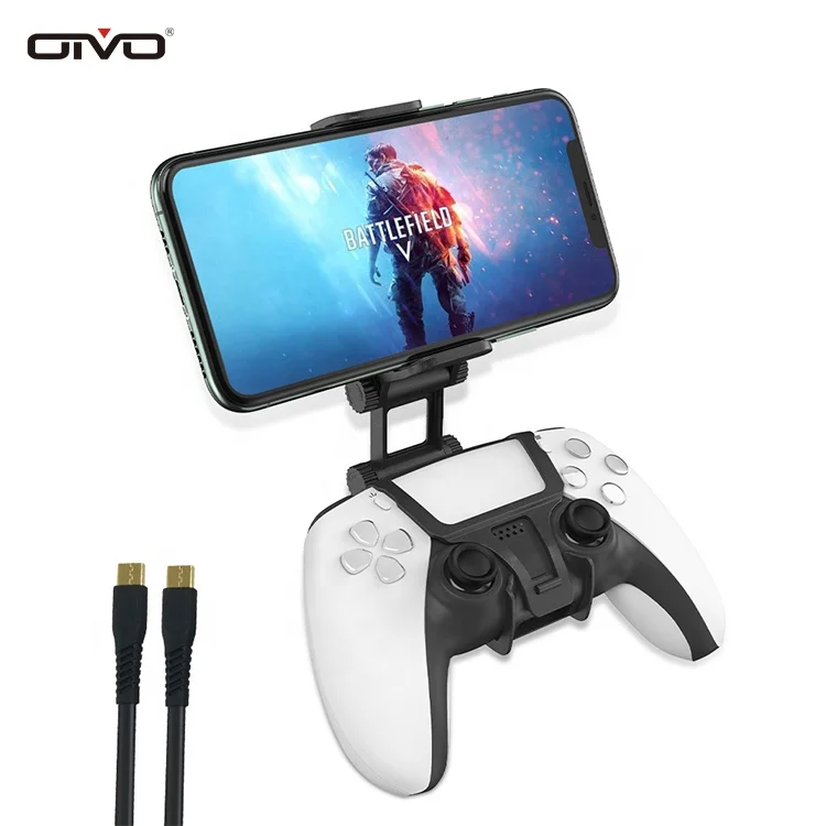 OIVO Brand for PS5 Wireless Controller Phone Holder Adjustable Mount Smartphone Clip For Playstation 5 Console Joystick