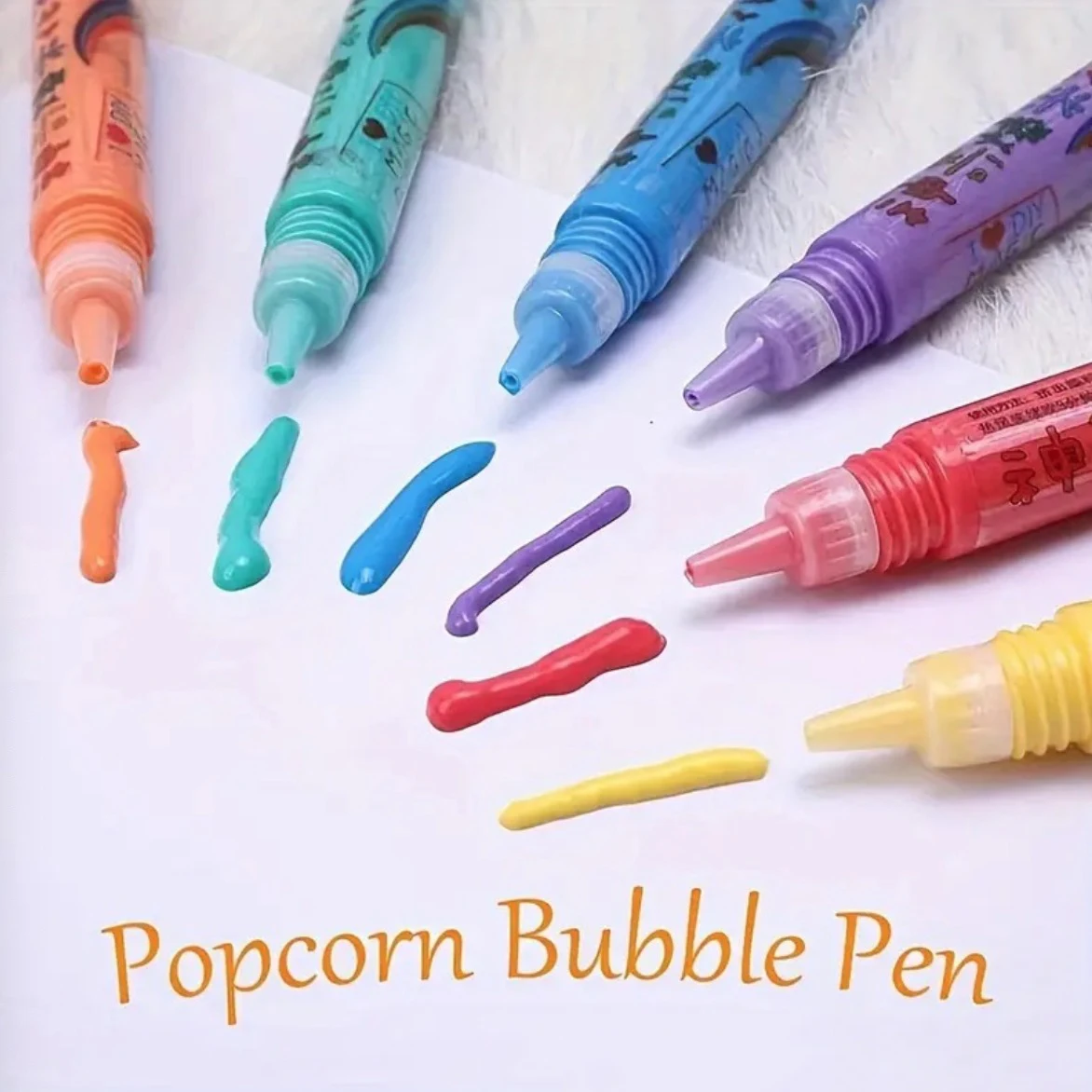 Bubble Popcorn Drawing Pens Popcorn Color Markers 3D Art Bubble Magic Puffy Pens No reviews yet 3