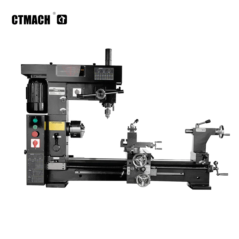 CT800 combo lathe machine for hobby user 3 in 1 multipurpose metal combo lathe