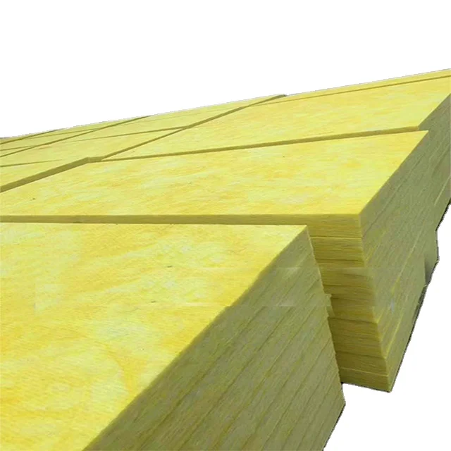 High-end quality glass wool board material, yellow thermal insulation material produced in China