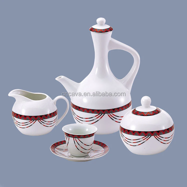 2021 hot selling promotional wholesale price 17pcs coffee set eritrean saba ethiopian coffee cup set