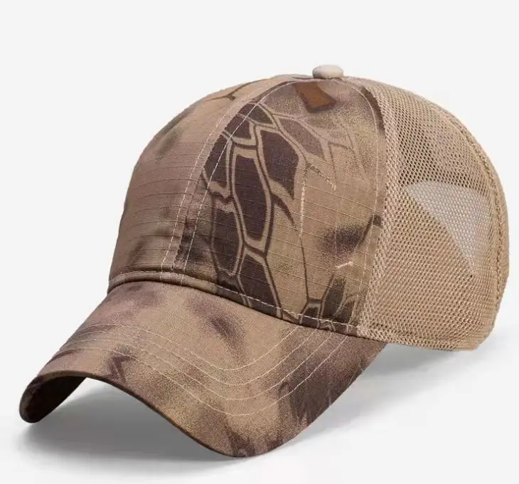 Hot Sale Camouflage Summer Breathable Net Moisture Visor Mesh Baseball Cap