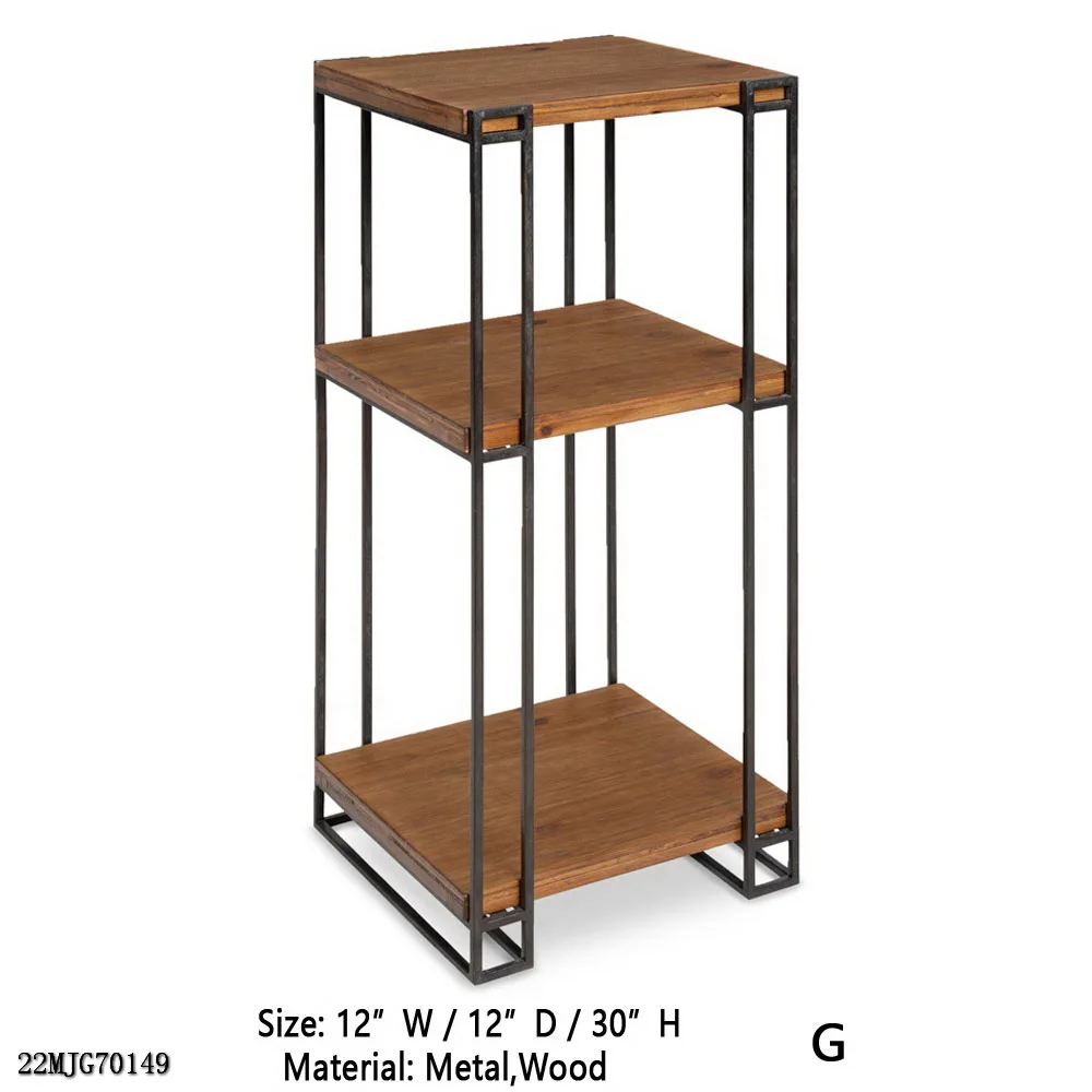 Mayco Industrial 4 Book Shelf Metal Wood Decorative estanterias de madera Multi-functional Library Bookshelf Wood Bookcases