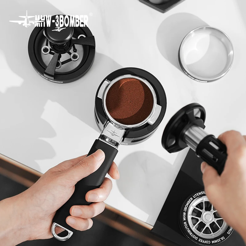 MHW-3BOMBER 58mm Yu Series-Unibody Bottomless Portafilterfor Compatible with Lamarzocco/E61 SUS304 Handle
