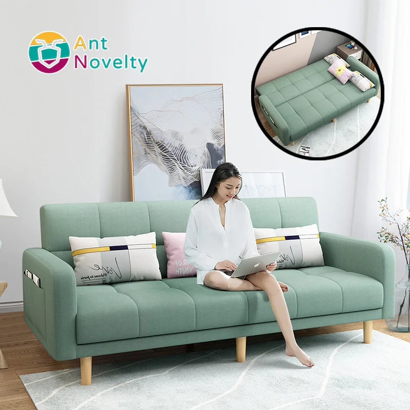 Antnovelty Double Luxurious Mini Corner Sofa Sofa Couch With Bed Beds Frame Pull Out Furniture 3 Seater