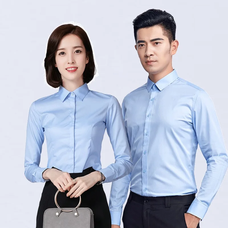 Custom High Quality Shirts Formal Shirts White Autumn Solid Color Shirts