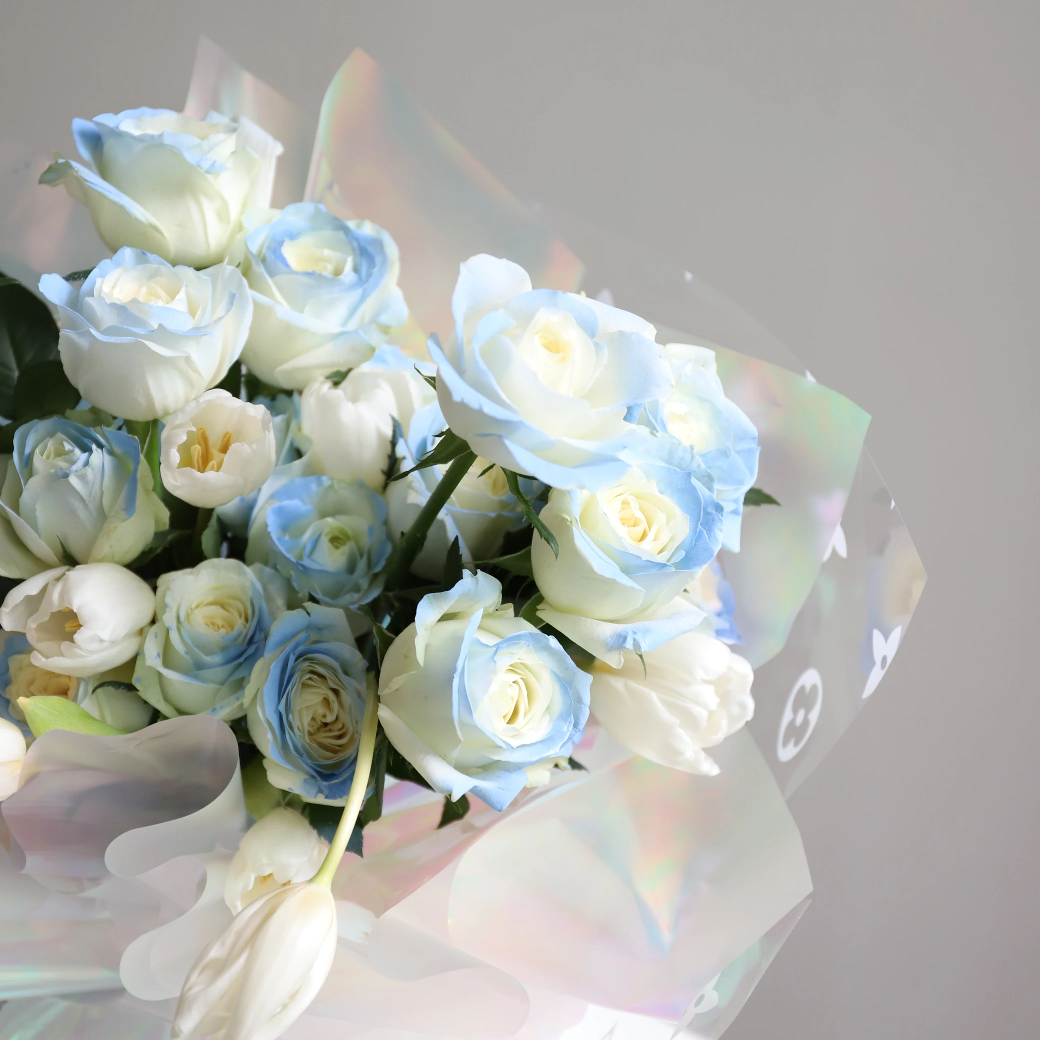 Magic color cellophane transparent waterproof floral wrapping paper gift packaging custom LOGO