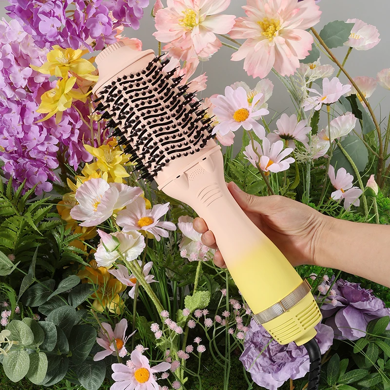 Custom One Step Hair Dryer Hair Curler Dryer Brush Rotating Hair Dryer Brush Hot Air Comb Blowout Brush