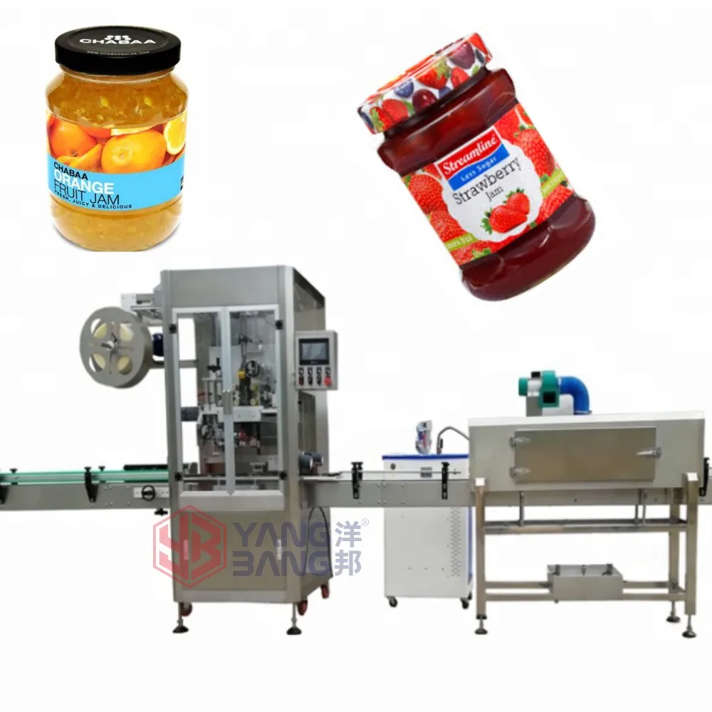 YB-TB200 High-quality Cream Jam Cheese Salad Ketchup Butter Soy Sauce Bottle Body Neck Cover Sleeve Shrink Labeling Machine