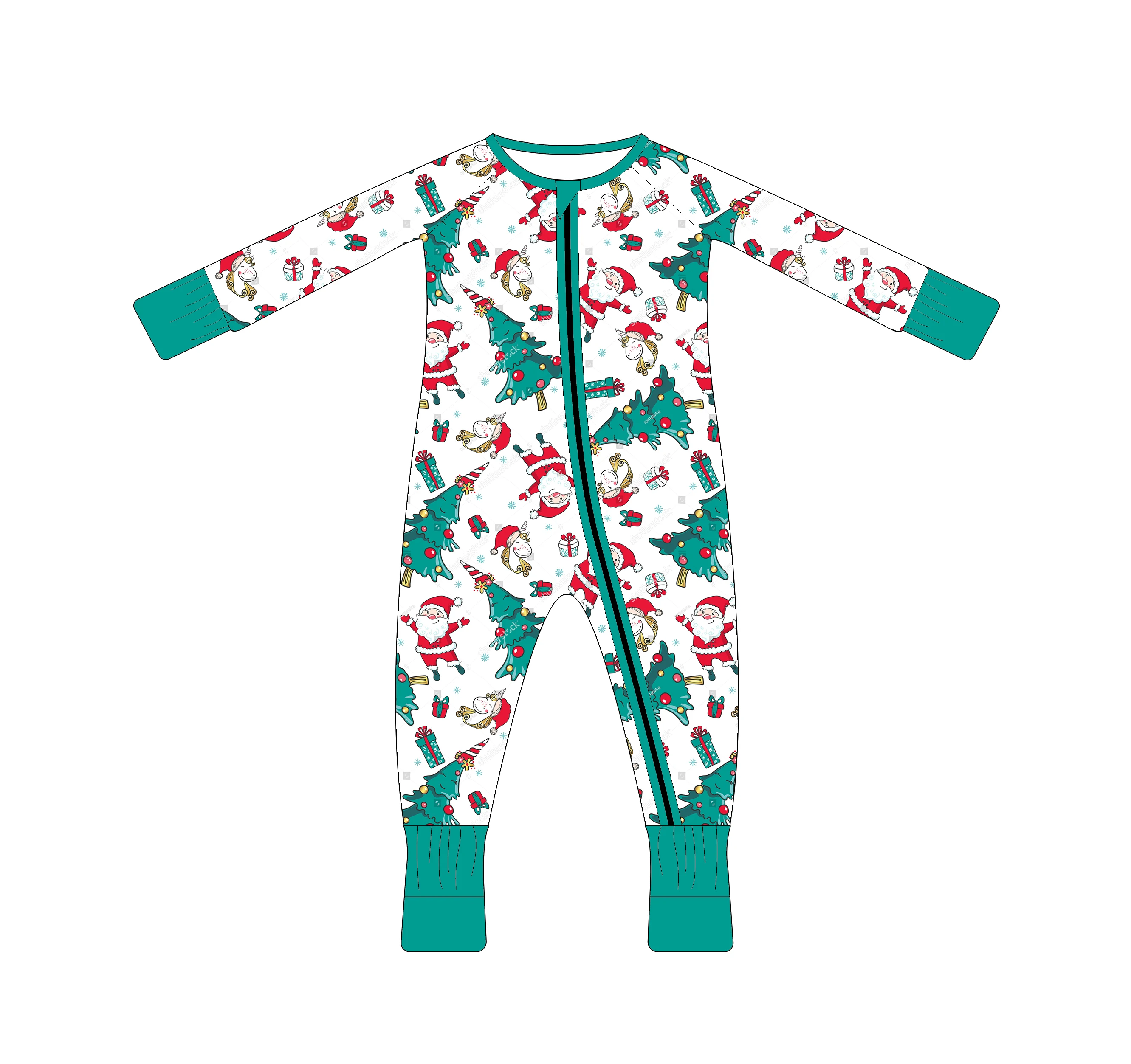 Новое поступление бамбуковые детские комбинезоны на молнии для мальчиков и девочек зимние Бамбуковая одежда Рождество