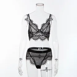 Sexy Lace Bra And Brief Set Fashion Lingerie Women Transparent Temptation Sexy Bra Set Underware Sexy Lingeries
