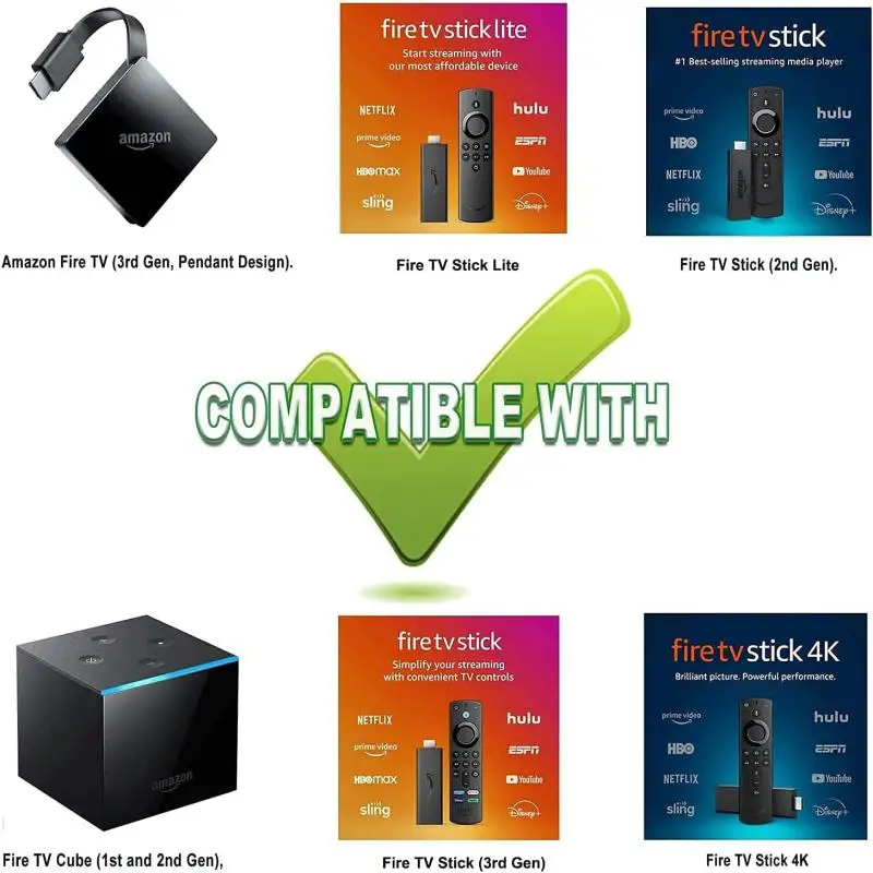Smart Universal TV Voice Remote Control L5B83H fit for Amazon Fire TV Stick 4K Lite 2nd 3rd 1st Gen Cube Fire Stick controller