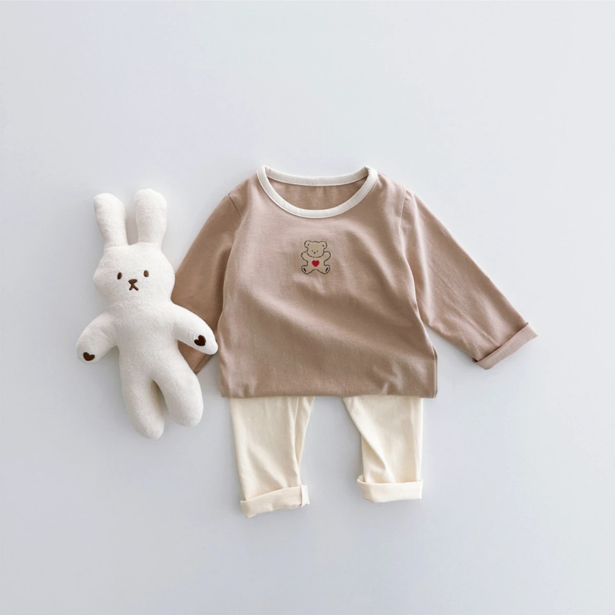 Cotton clothes set infant long sleeve shirt pants home wear sleepwear outfit cartoon suit