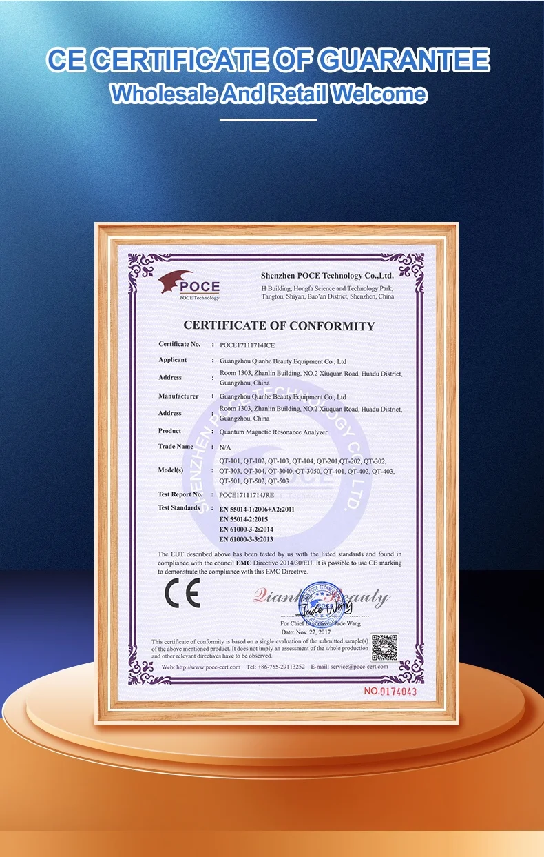 Hot physical health analyzer full body scanning quantum resonance magnetic analyzer with treatment