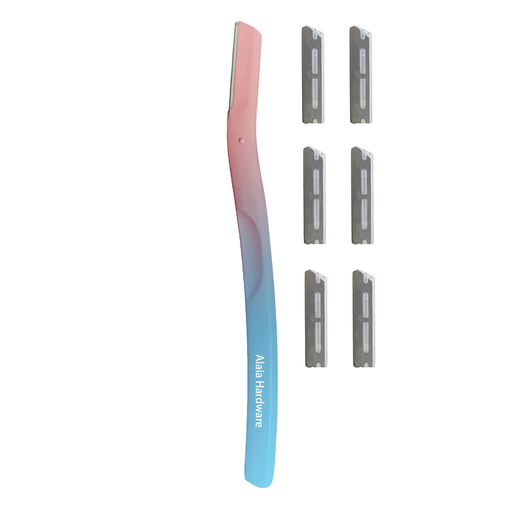 Wholesale Eyebrow Razor with Replacements Premium Eyebrow Trimming Knife with Metal Handle
